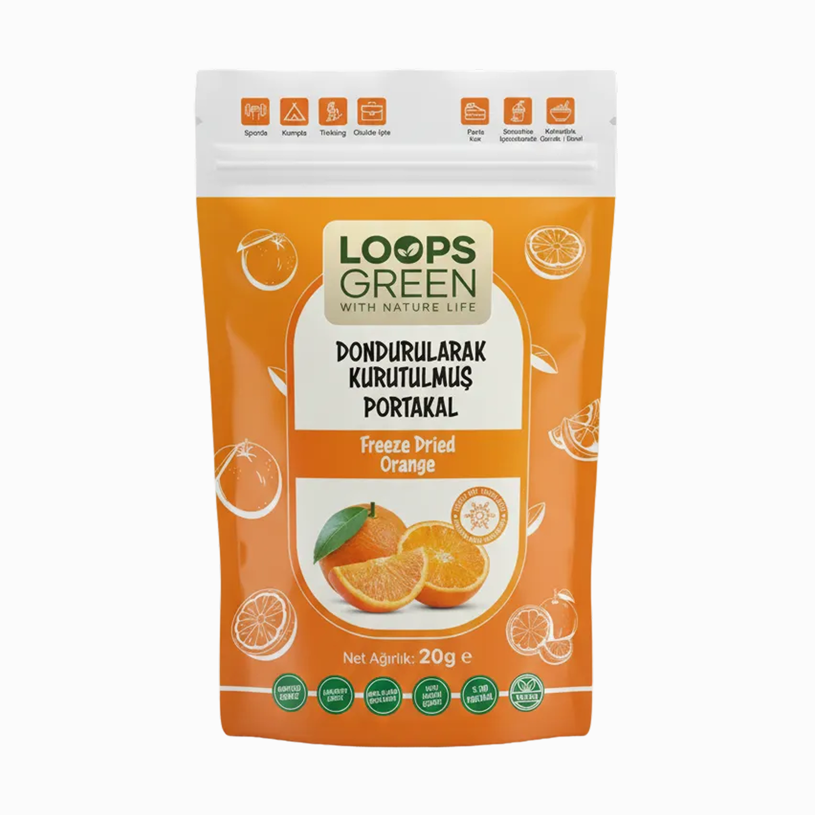 Dondurularak Kurutulmuş Portakal 20Gr