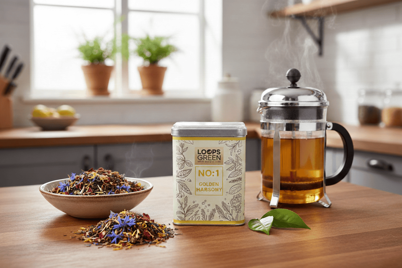 Loops Green Golden Harmony